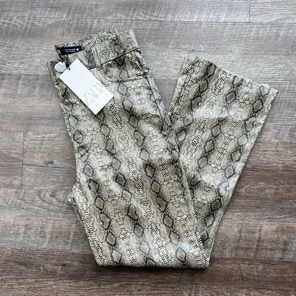 ZARA Faux Snake Skin Pants | Woman’s Size Small | NWT